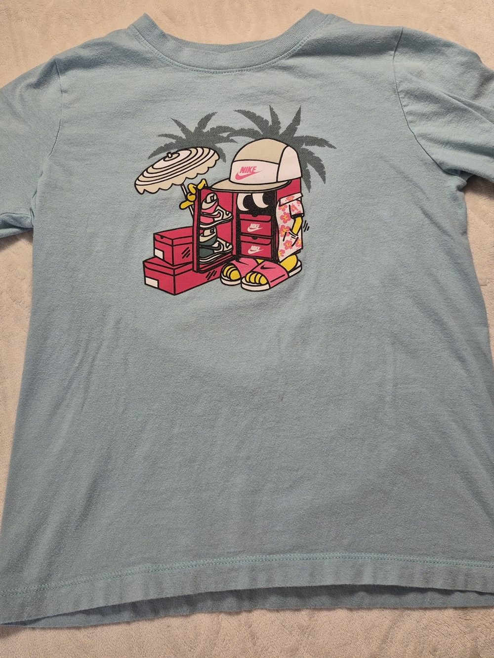 Nike Kids Light Blue Graphic Tee